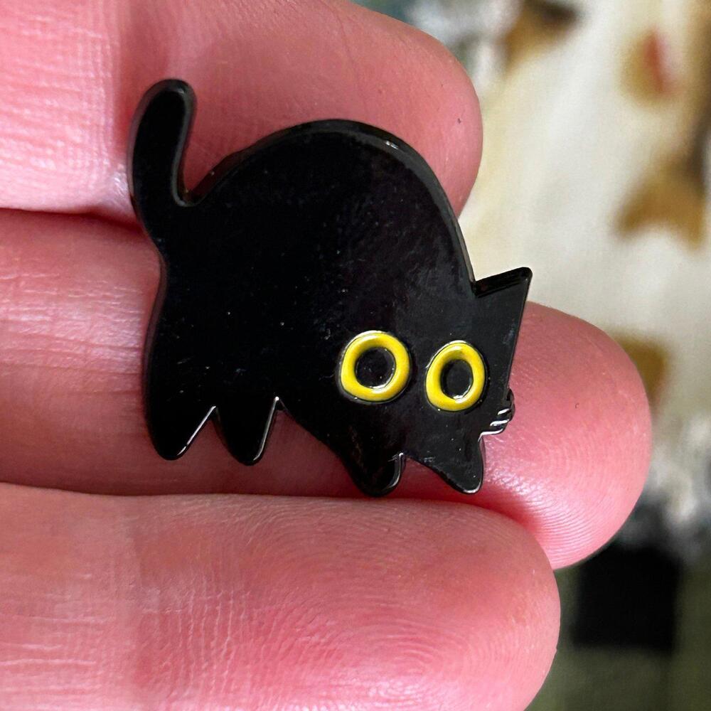 Black Cat Enamel Pin